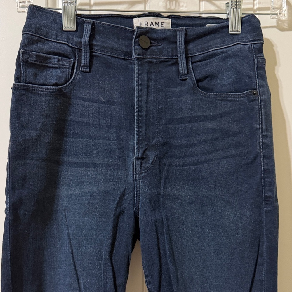 Frame Ali High Rise Cigarette Indigo Jeans - Picture 2 of 5
